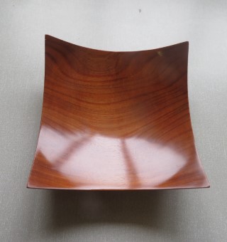 Square dish won a highly commended certificate for Howard Overton Sycamore